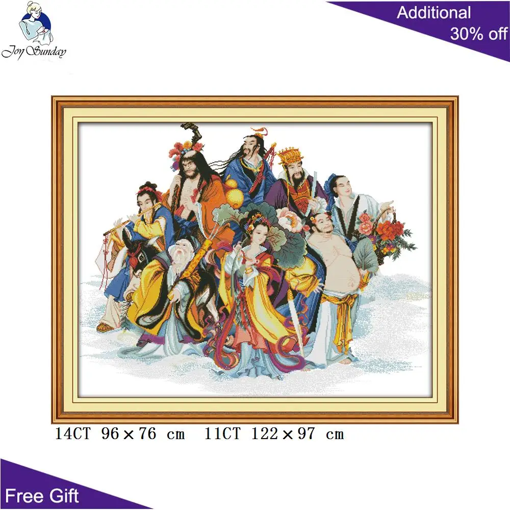 Joy Sunday R253 R254(1) R254(2) R288 Счетный и штампованный домашний декор восемь бесмерных Китайская вышивка крестом рукоделие