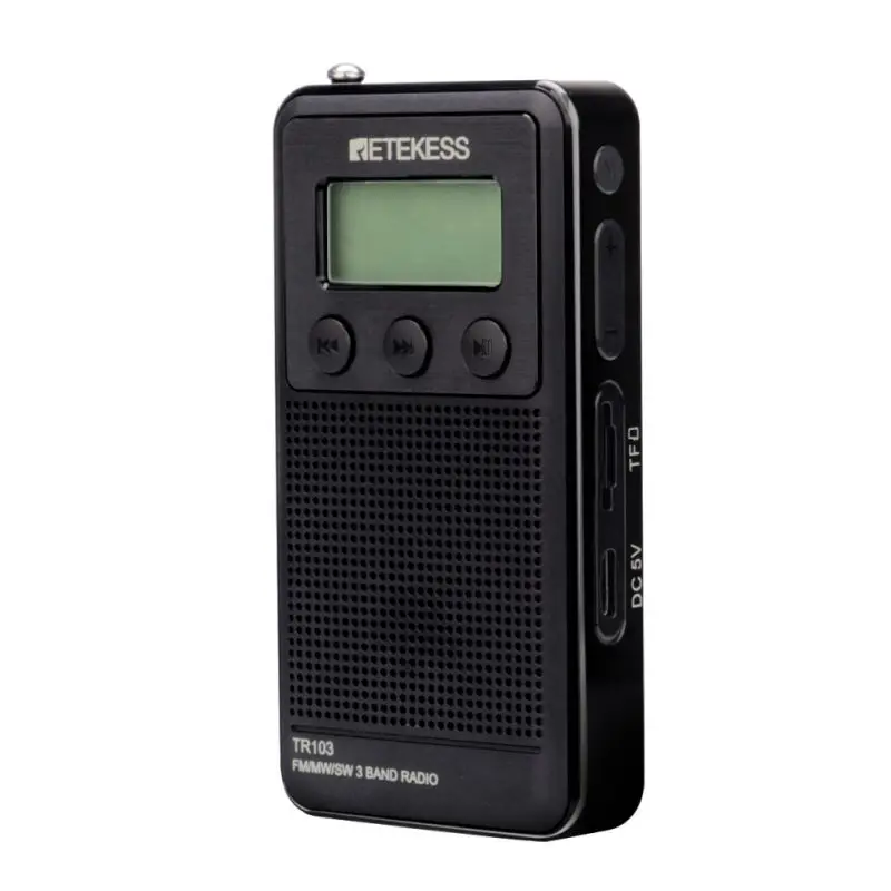 Мини FM/MW/SW персональное карманное радио цифровой тон настройки MP3-плеер Поддержка tf-карты