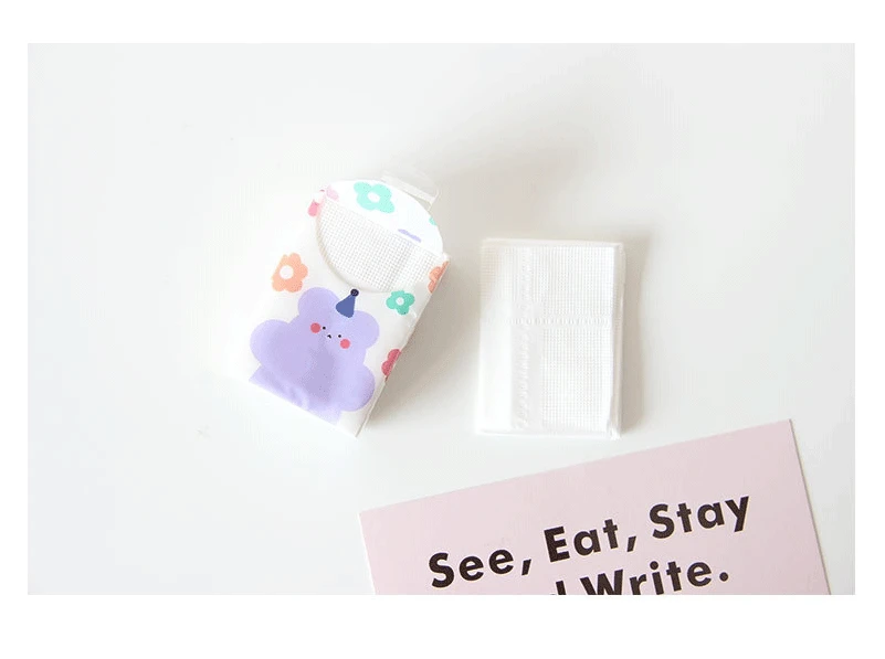 Креативный мультфильм милый новинка мода мягкая бумага дамы девушки одноразовый носовой платок Салфетки Женские платки салфетка@ 1 - Цвет: A 1PC random