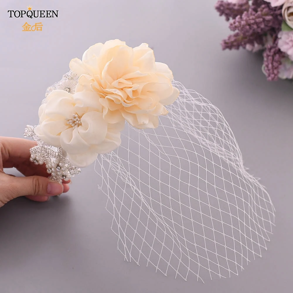 TOPQUEEN S172 WS Клетка вуаль Румяна Вуалетка для волос аксессуары Свадебные Кружева