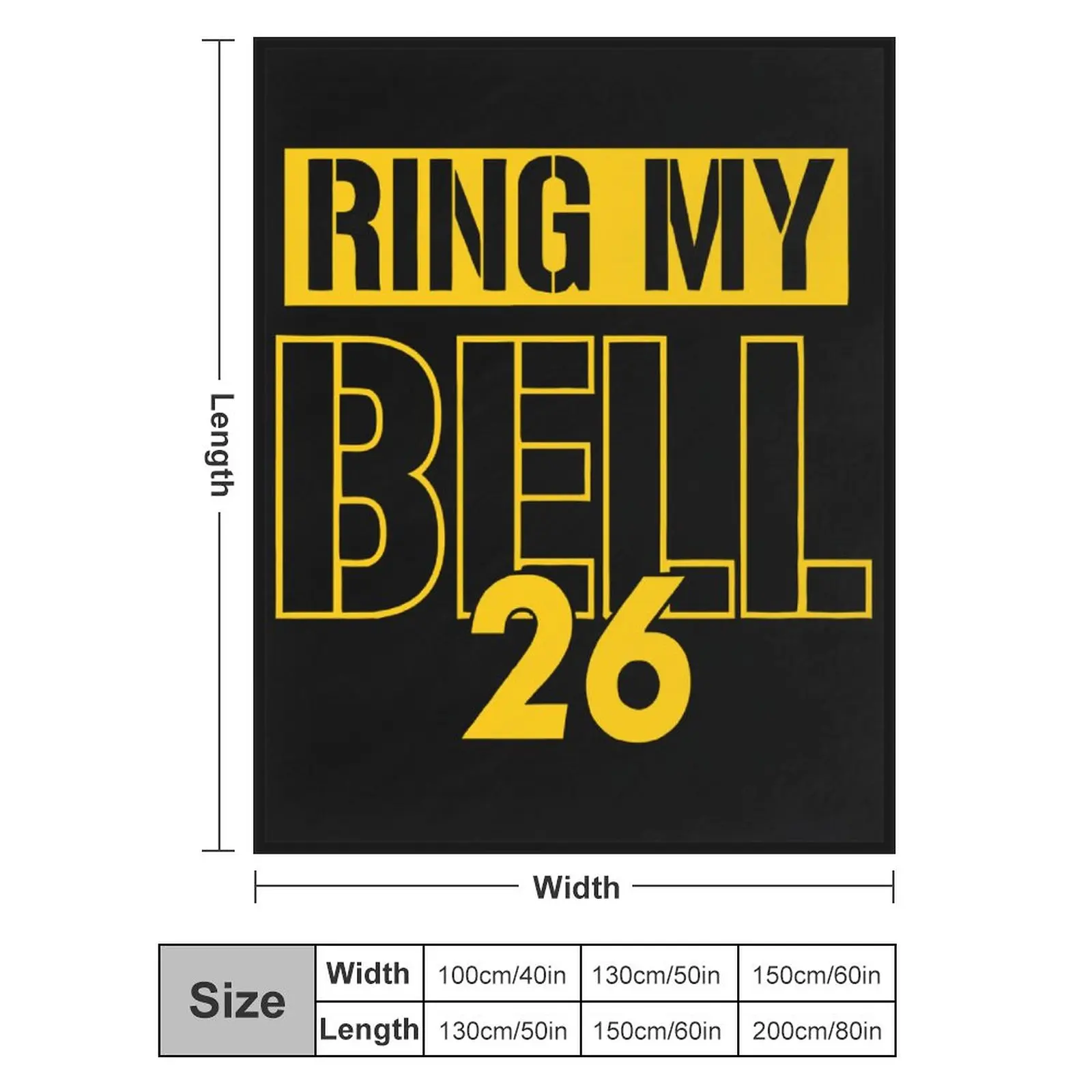 

Blanket 26 Le'Veon Bell RING MY BELL Ultra Soft Micro Fleece Cozy Lightweight Microfiber Flannel All Season Living Room Bedroom