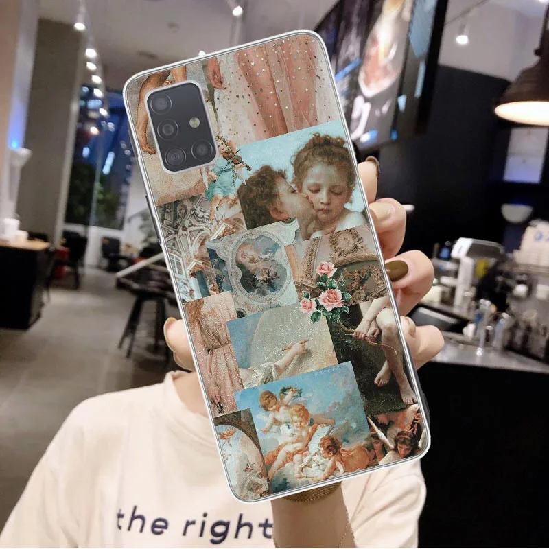 Роскошный бренд эстетическое искусство силиконовая для samsungs galaxys A10 A30 A50 A70 A80 2019 A51