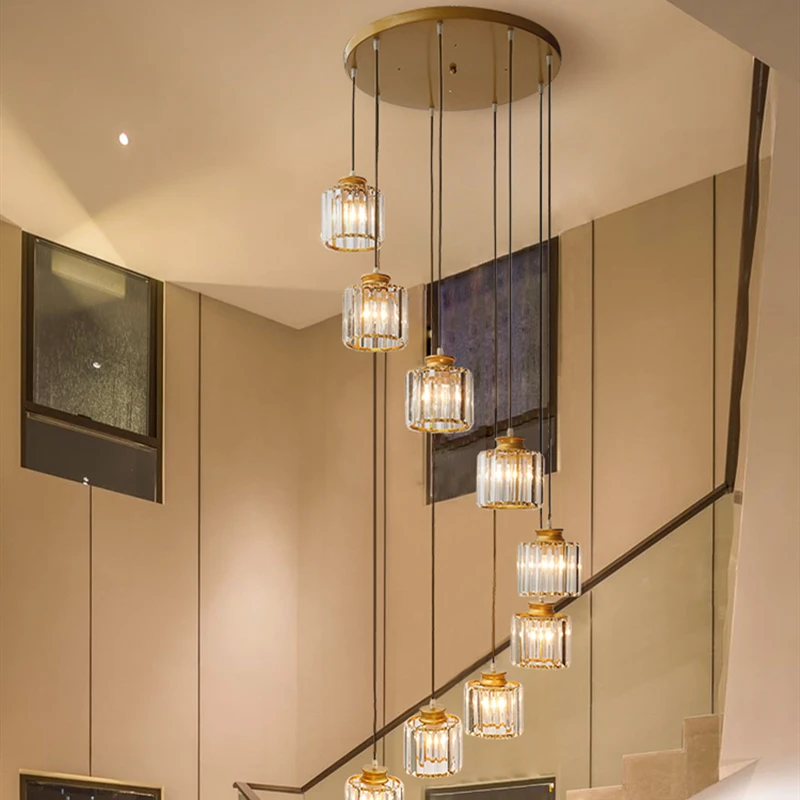 Хрустальная светодиодная Подвесная лампа длинная для кухонного островка