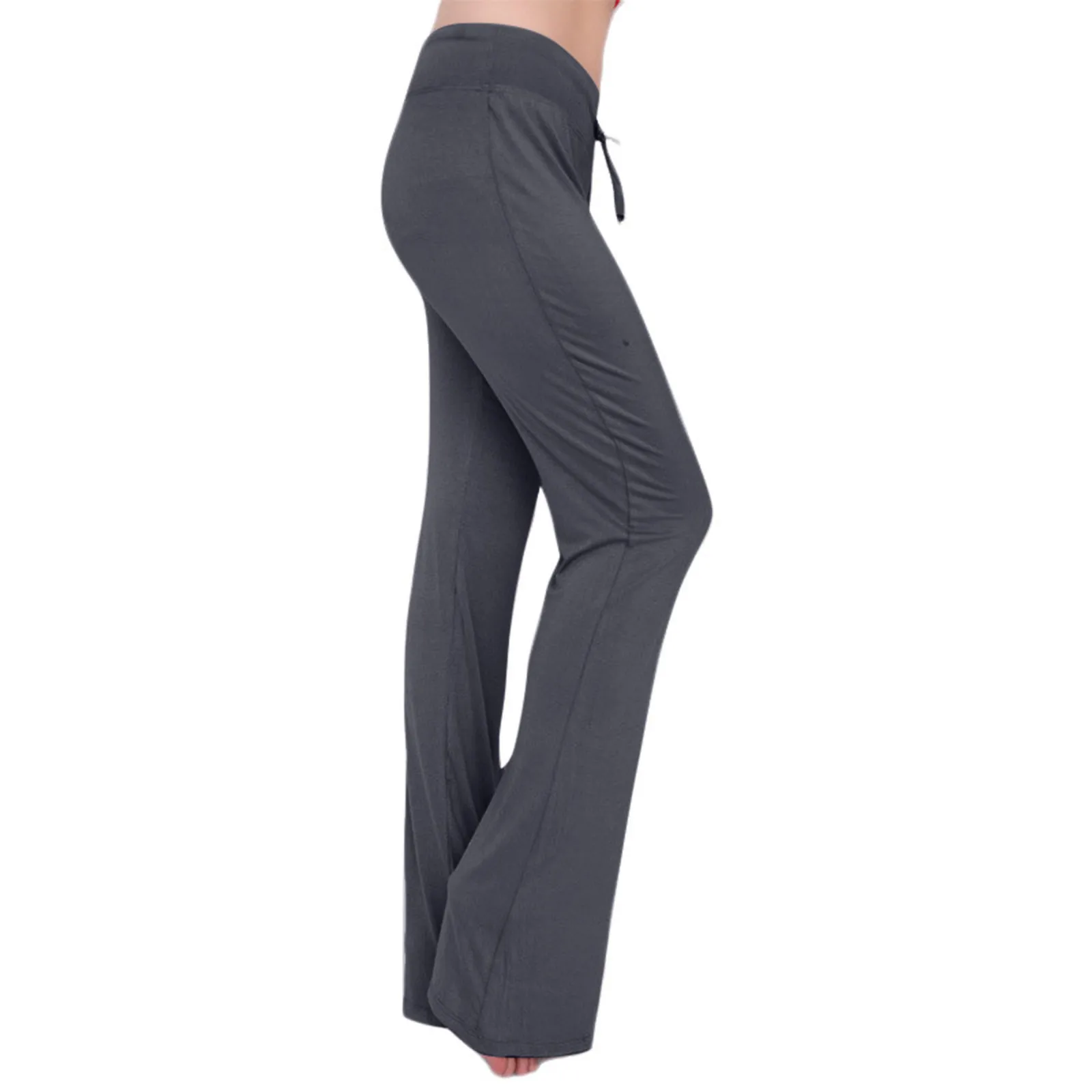

Womens Pants Fashion Spring Autumn Women Sexy Pants Solid Color Drawstring High Waist Dancing Fitness Lady Casual Yoga Trousers