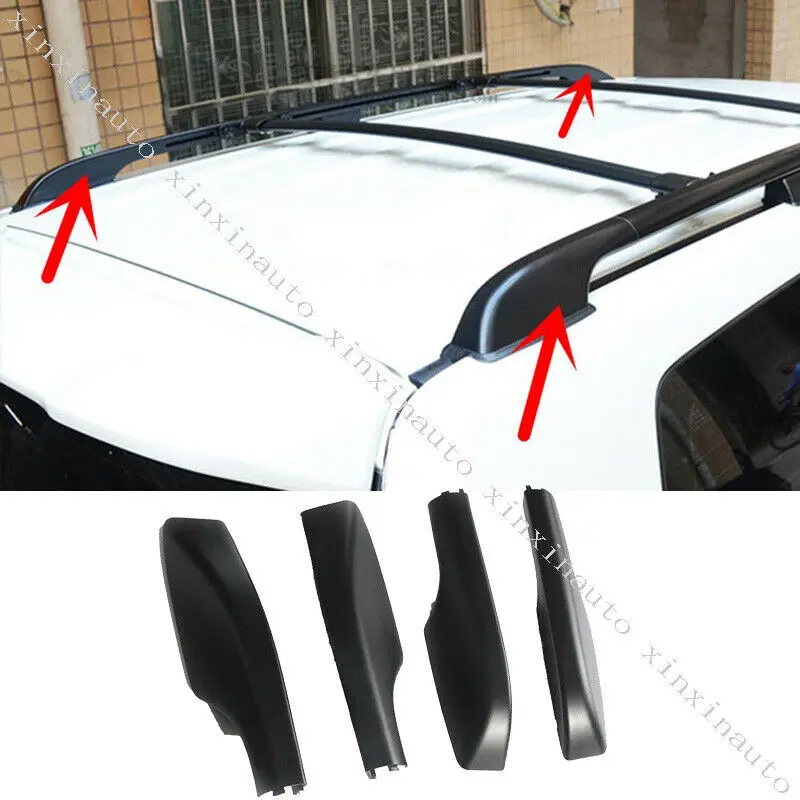 Черная накладка на крышу торцевую рейку для Toyota Land Cruiser LC200 2008 2019 автомобильные