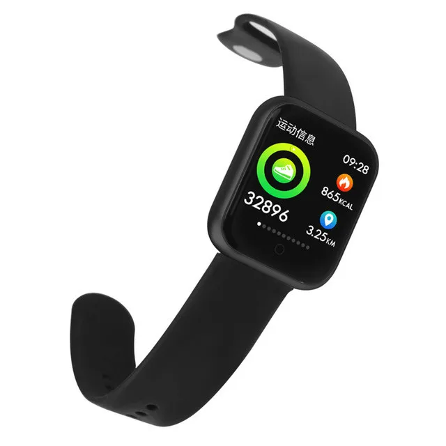 696 P70 Smart Watch Women Heart Rate Monitor Blood Pressure Blood Oxygen Sport Activity Tracker Fitness Smartwatch Waterproof - Цвет: Black silica gel