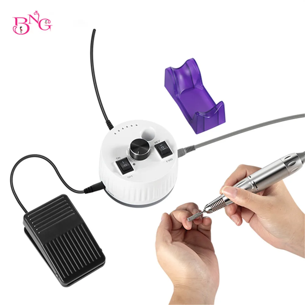 35000rpm Mini Strong Electric Nail Drill Machine Manicure Pedicure Milling Cutter Accessories Nail File Tool Kit