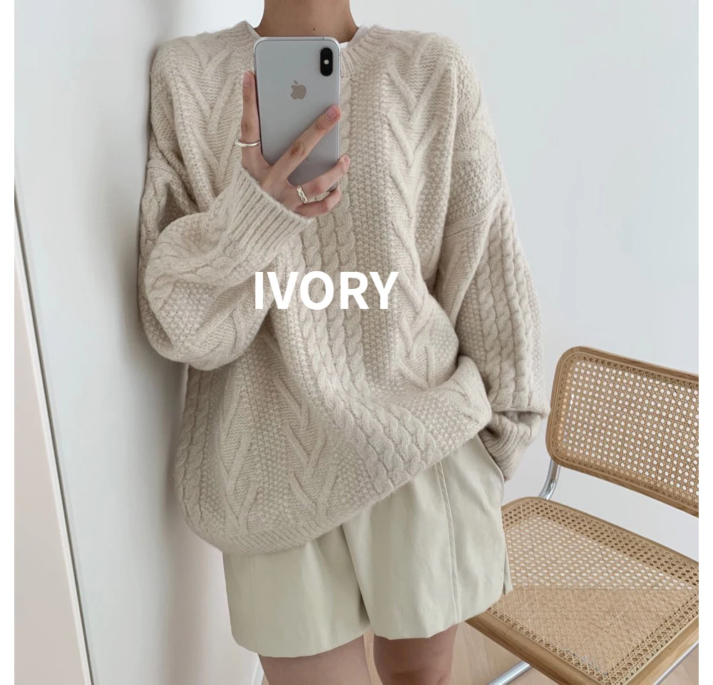 KINOMI Осень Зима теплые женские свитера пуловер корейский стиль минималистичный