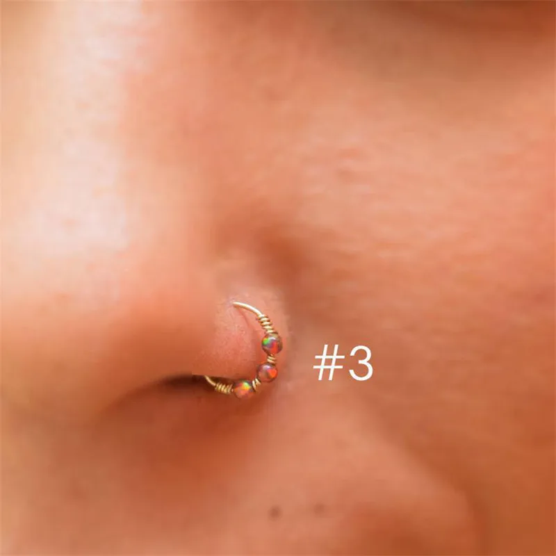 Кольцо для пирсинга носа золотое/серебро 925 пробы 10 мм | Украшения и аксессуары