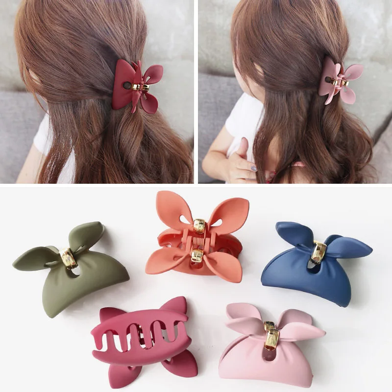 

1PC Cute Bunny Ears Hair Claws Clips Clamps Acrylic Woman Girl's Barrettes Styling Makeup Ponytail Holder Headwear Accessories