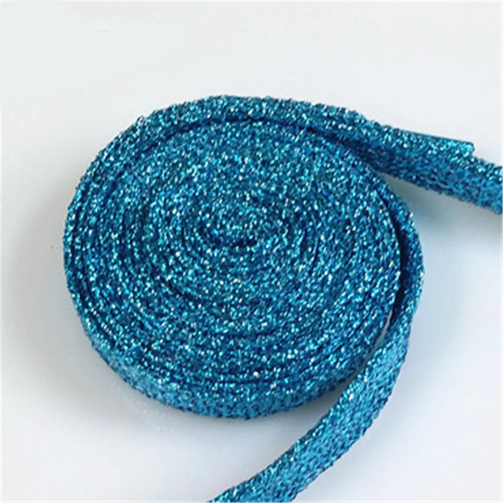 120cm Shiny Colorful Shoelaces of sneakers Glitter man women gold shoelace silver Flat shoe laces running shoe lacing 1 Pair
