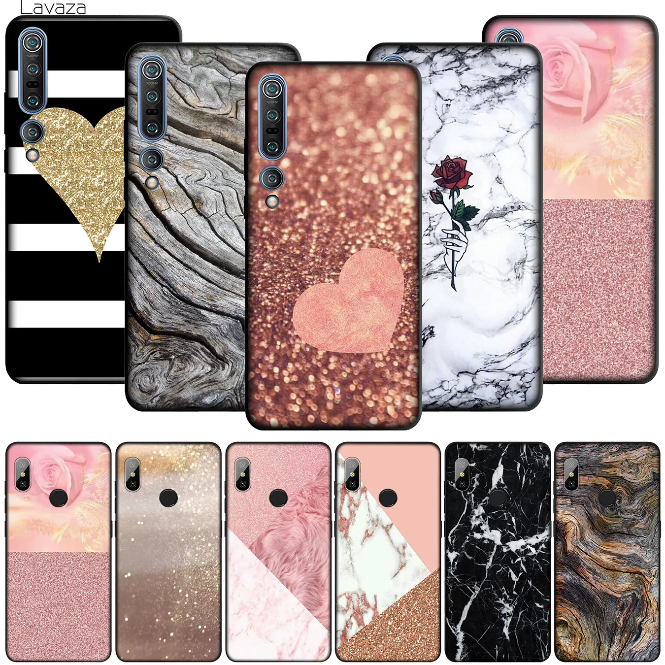 Мраморный Золотой Розовый Блестящий пылезащитный Мягкий силиконовый чехол для