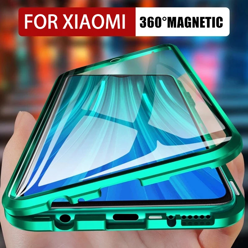 

Phone Case For Xiaomi Redmi Poco M3 X3 Nfc Note 9 10 9S 10S 10T 9T Pro Max Lite 5G 360 Magnetic Shockproof Double HD Glass Cover