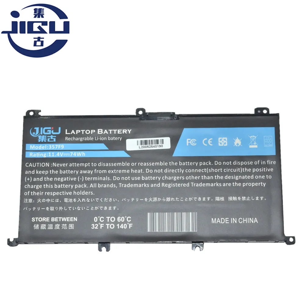 

JIGU 11.4V 74Wh 357F9 Laptop Battery For DELL For Inspiron 5576 5577 7559 7566 7567 7759 15-7557 15-7559 15-7567 15 7000