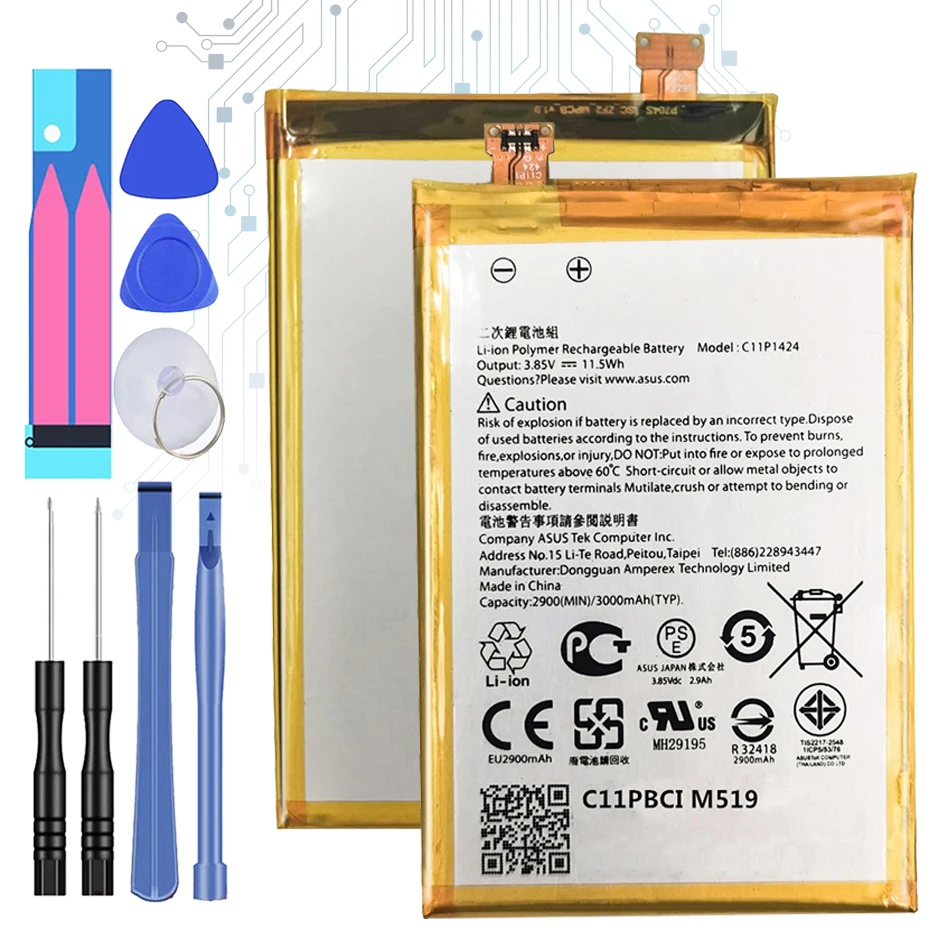 3000 мА/ч, C11P1424 батарея для ASUS ZenFone 2 ZE550ML ZE551ML Z00AD Z00ADB Z00A Z008D ZE 550 мл 551 телефон батарея с бесплатными инструментами