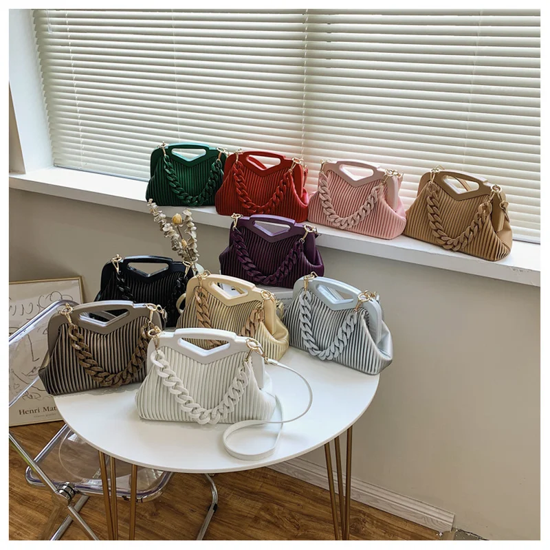 

Sac De Luxe Pour Femme 2021 New Handbags for Women High-end Leather Crossbody Shoulder Bags Simple Clutch and Female Purse