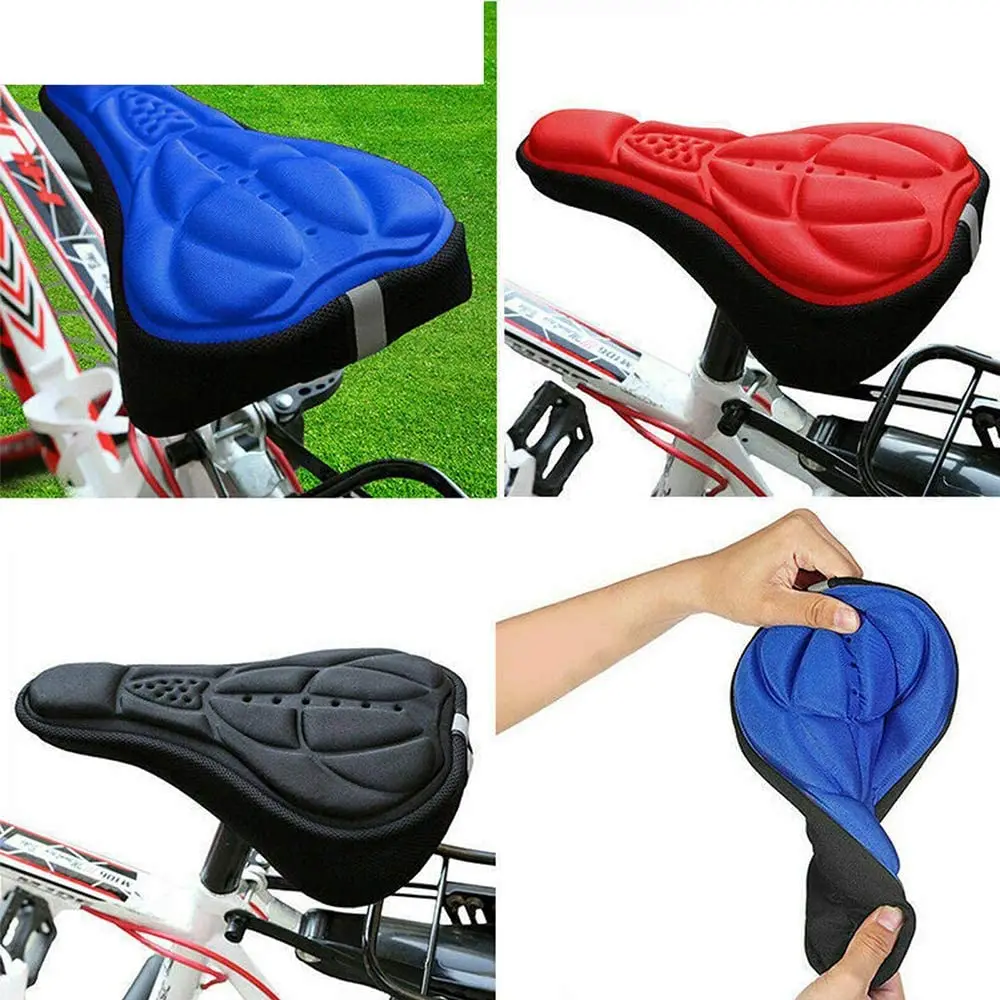 

Bicycle Saddle Cycling Seat Cover Cushion 3D Breathable Bike Mountain Cycle Accessories Thickene Sponge Pad for Outdoor, Racing