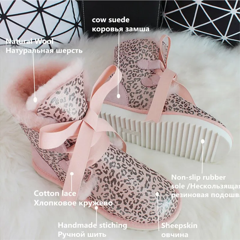 G & Zaco Роскошные зимние сапоги из овечьей кожи женские короткие милые на ремешке