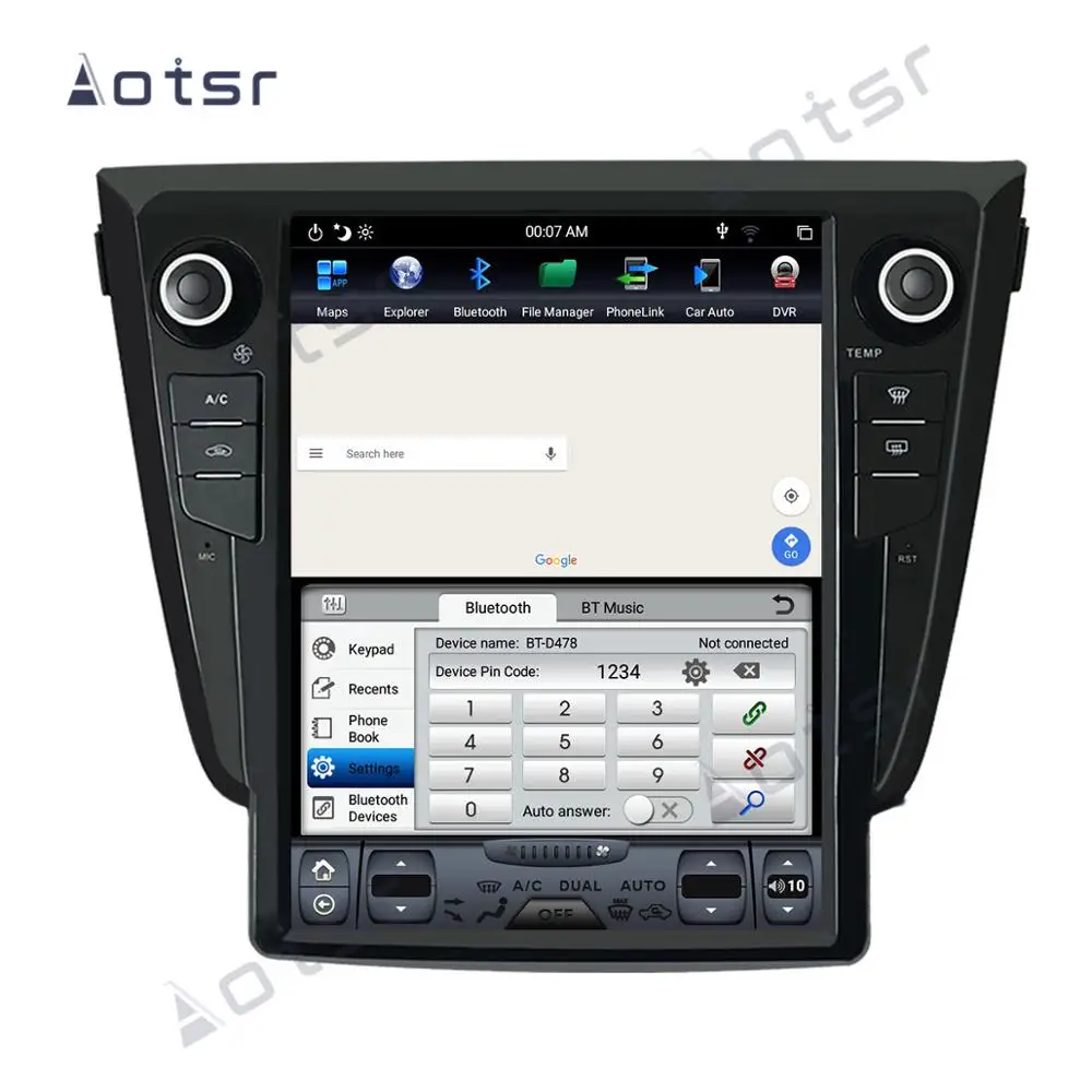 Tesla style px6 Android 9.0 4+64G Car DVD Player GPS Navigation For Nissan X-TRAIL/Qashqai/Rouge 2013+ radio recorder headunit | Автомобили