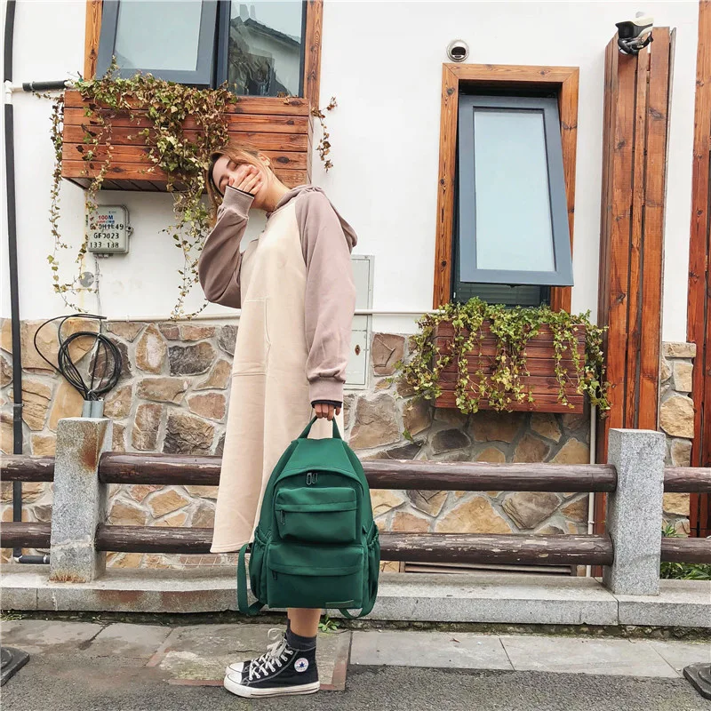 Fashion Waterproof Nylon Backpack for Women Multi Pocket Travel Backpacks Female School Bag for Teenage Girls Book Mochilas