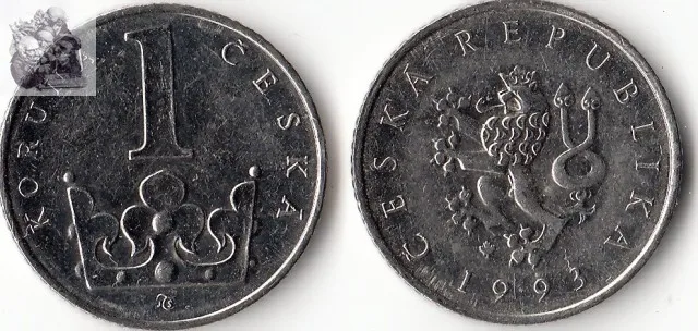 Чешская Республика, монеты 1 крона, европейская новая Оригинальная монета, памятная версия 100%, настоящая редкая Европейская монета, случайн...
