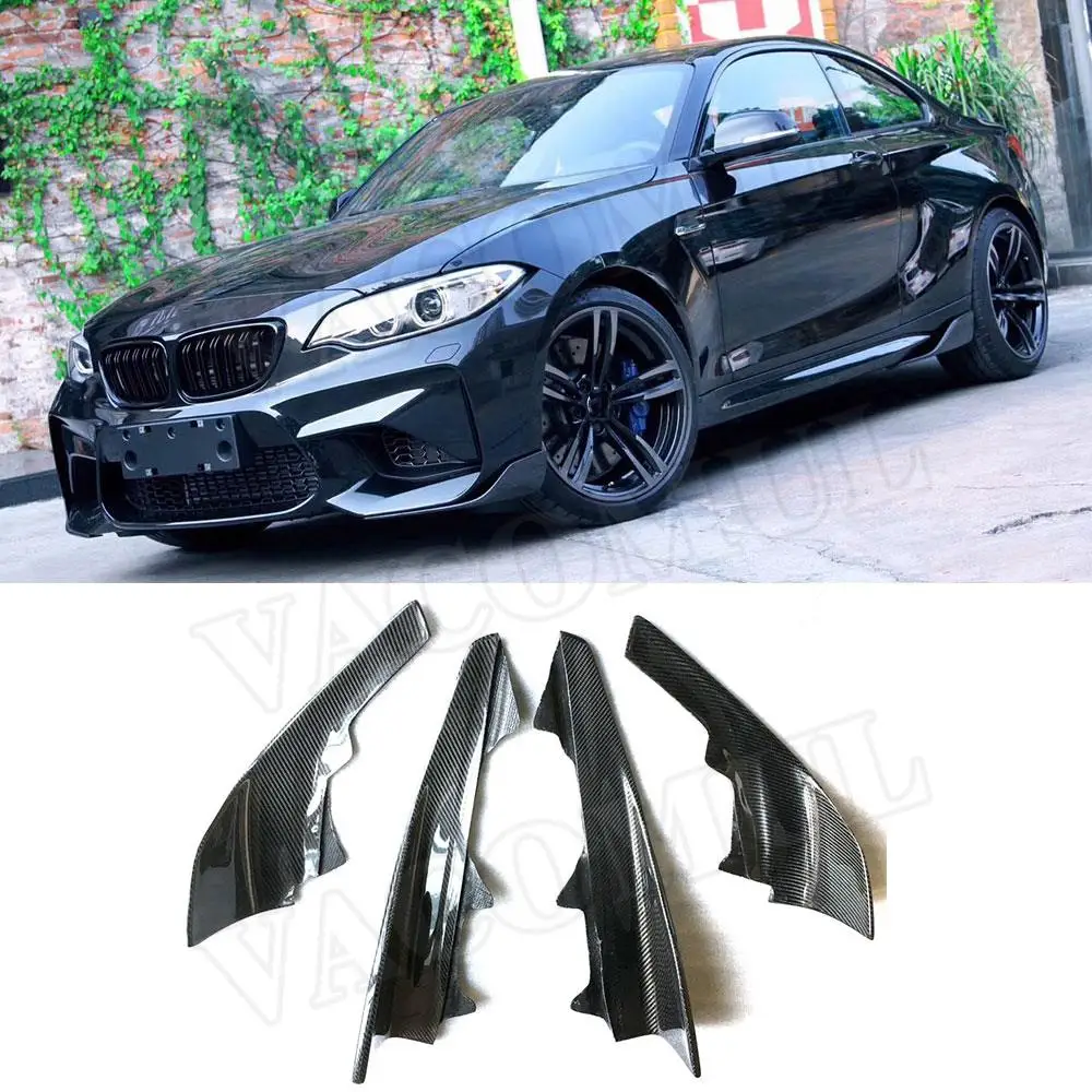 

Автомобильные щитки для переднего бампера из углеродного волокна, боковые щитки Cupwings, щитки для BMW 2 серии F87 M2 Coupe 2016-2021, боковые щитки