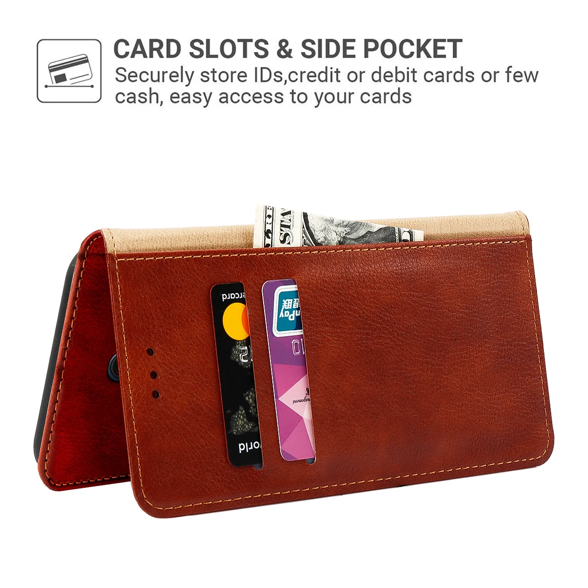 Для Oneplus 8 Pro Чехол-книжка из искусственной кожи в стиле ретро Магнитный