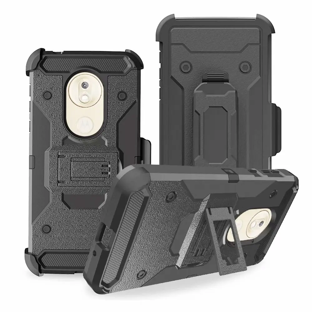 Для Motorola Moto G7 power case сверхмощный ударопрочный Прочный чехол-гибрид чехол с зажимом для ремня чехол для Moto G5/E4 Plus