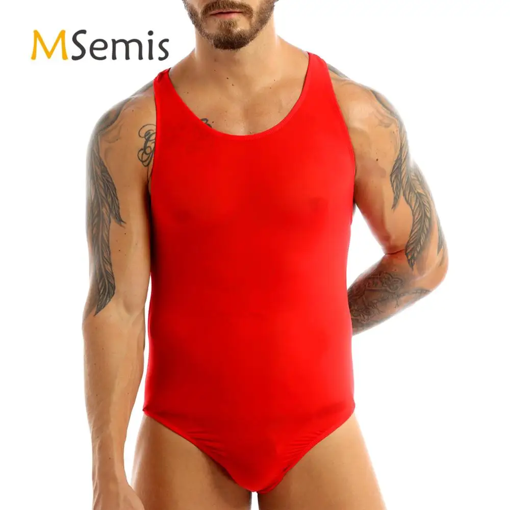 Купальник мужской гимнастический стринги купальник трико слитное нижнее белье