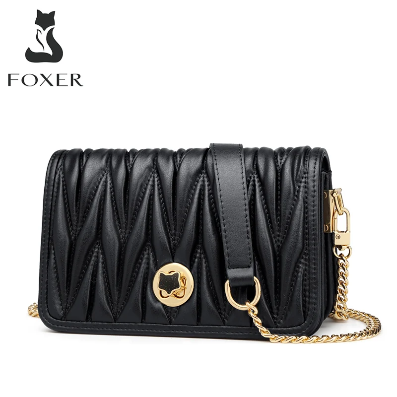 

Сумка-мессенджер FOXER женская с мягкой подушкой, модный саквояж кросс-боди, повседневный чемоданчик на плечо, маленькая сумочка с ручками, ле...