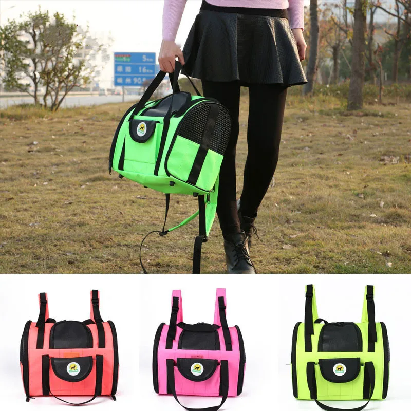 

Saim Dog Carrier Bag Breathable Car Travel Packet Cat Luggage Portable Folding Hangbag Puppy Dog Cat Carrier Bag for Pet Supply