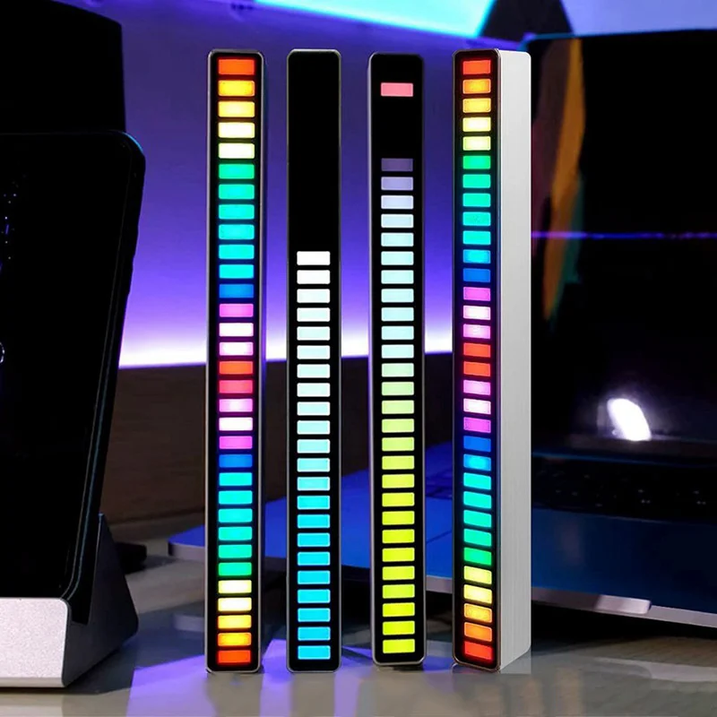 

32 светодиодная полоса звукосниматель Ритм свет s RGB Красочная трубка звуковая активация USB атмосфера освещение бар окружающий ночник управл...