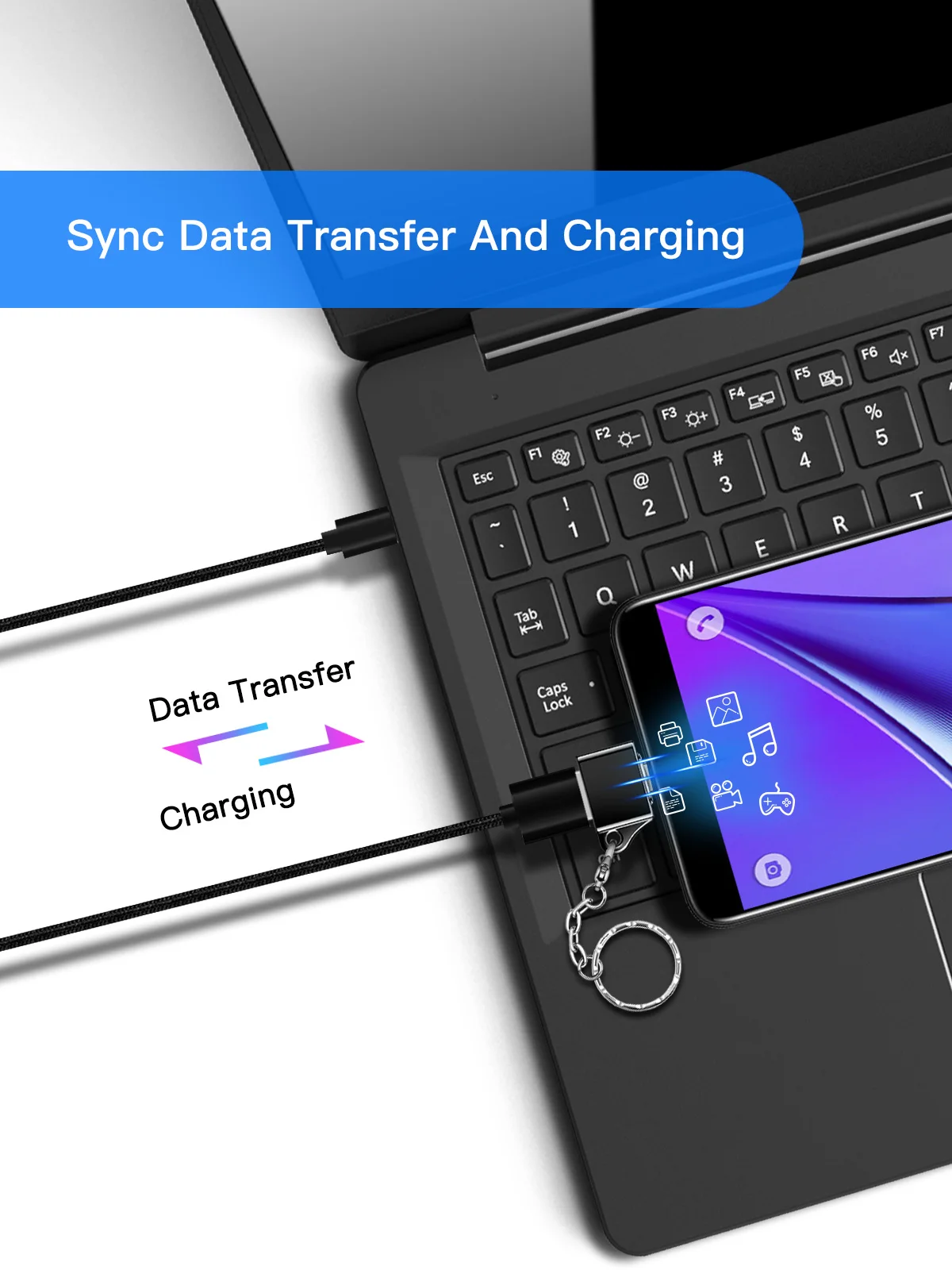 FONKEN Micro USB OTG адаптер USB флэш-накопитель OTG штекер type-A кабель конвертер для Android телефона зарядный разъем