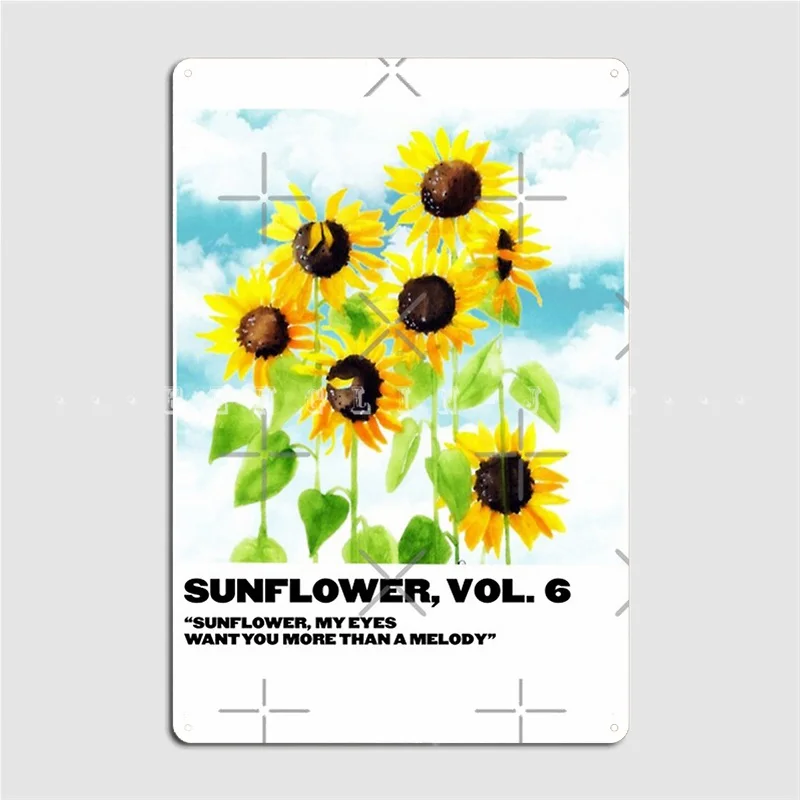 

Подсолнух, 6 плакатов, металлическая табличка, Клубная домашняя стена, персонализированный фотографический плакат