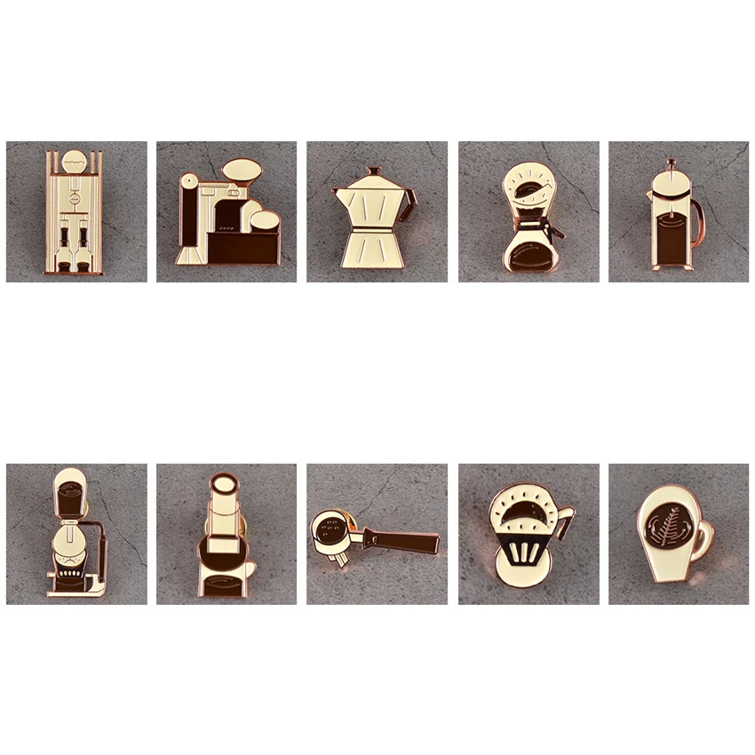 Новое поступление аксессуары для приготовления эспрессо бариста брошь кофе