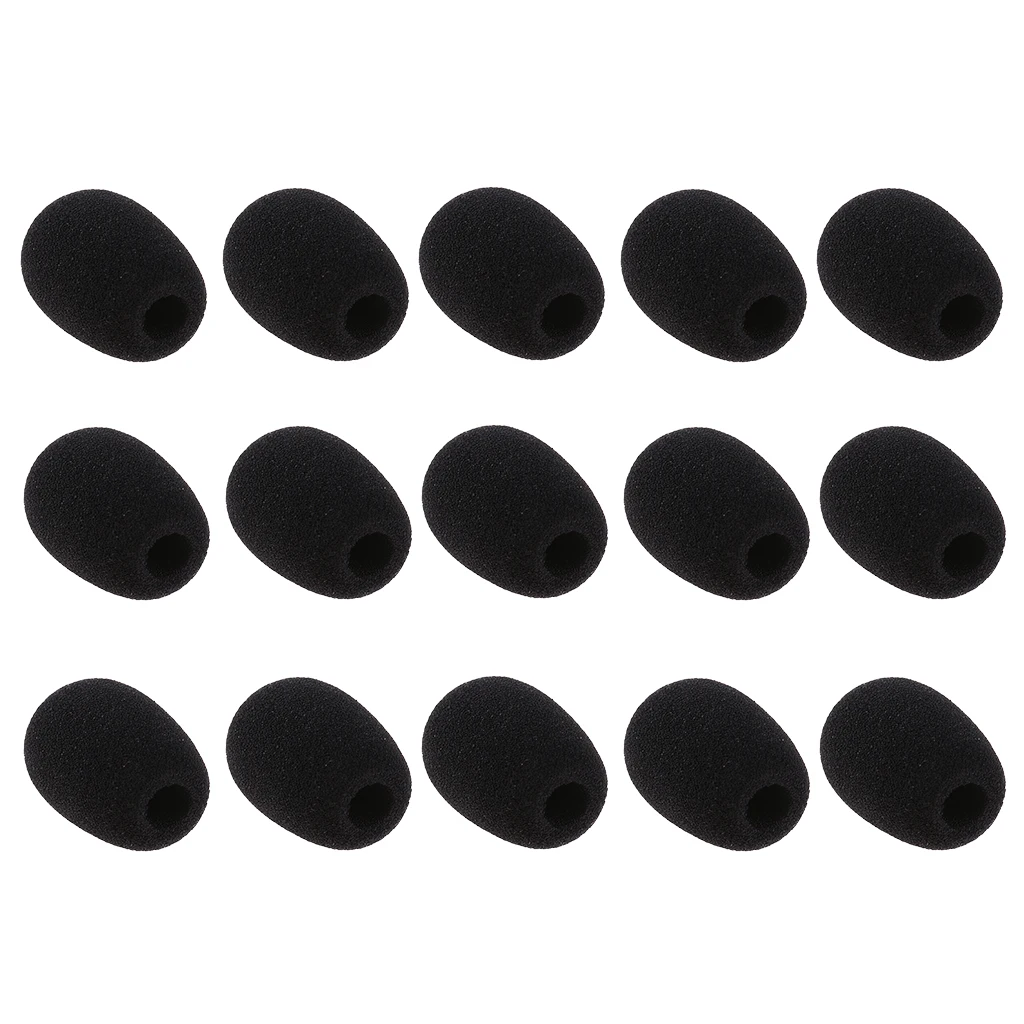 

Lots 15 Mini Condenser Microphone Sponge Windshield Protect Cover Black