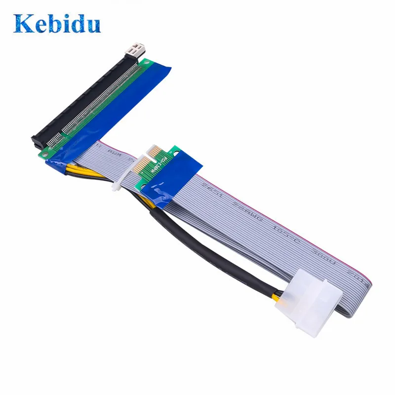 Kebidu PCI E PCI-E Экспресс 1X до 16X Райзер карта расширения ленточный конвертер