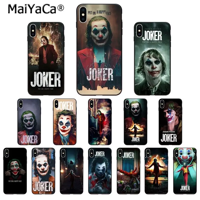 Мягкий силиконовый чехол MaiYaCa Joker Movie из ТПУ для iPhone X XS MAX 6 6s 7 7plus 8 8Plus 5 5S SE XR 11 11pro