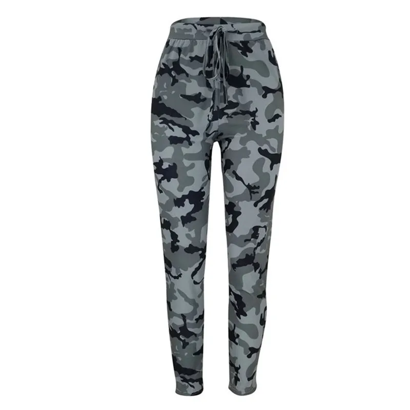 

Women Casual pants Sexy Slim Camouflage Printing Ladies Beach Long Pants 2019 Autumn Fashion Womens Sweatpants