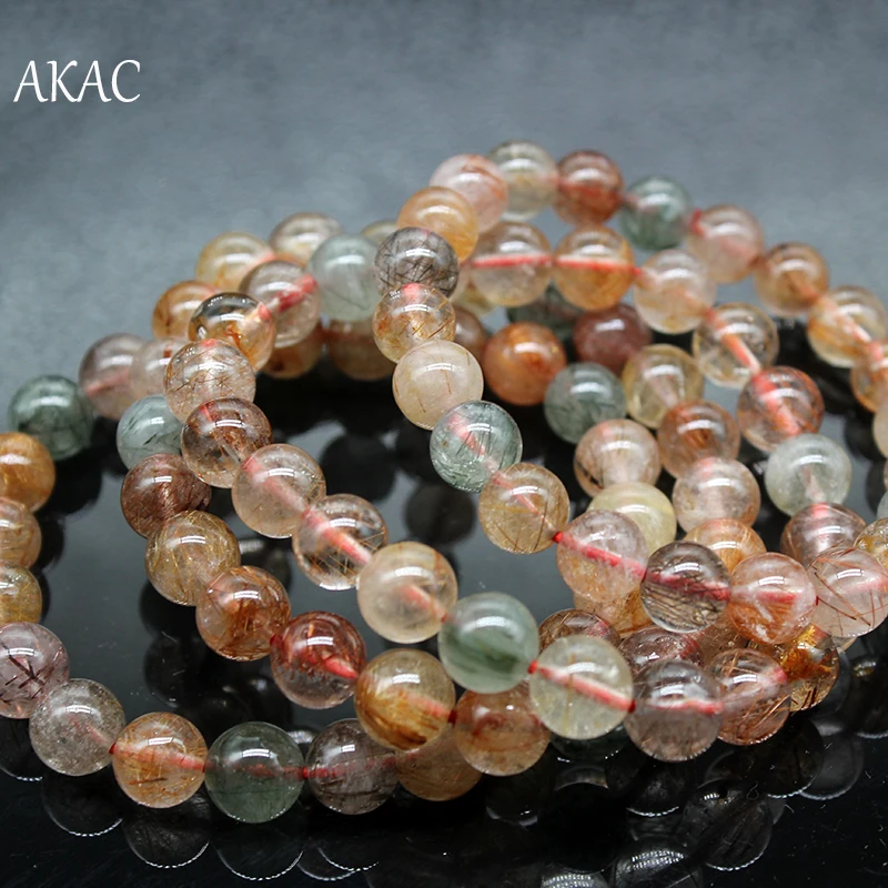 Оригинальные цветные рутилированные кварцевые бусины для самостоятельного