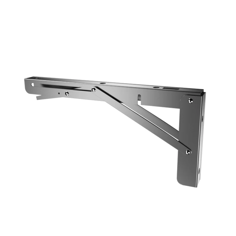 8 20inches2PCS треугольный складной угловой кронштейн тяжелая поддержка регулируемая
