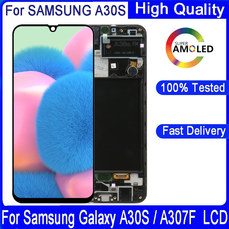 ЖК-дисплей 6 4 ''для SAMSUNG GALAXY A30s A307F A307 A307FN A307GN сенсорный экран с дигитайзером в