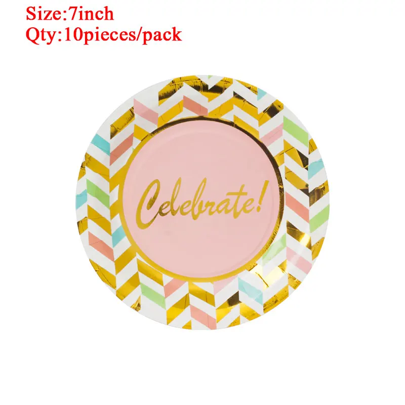 Одноразовые вечерние украшения из розовой/золотой бумаги 30 40 50 60 для взрослых лет