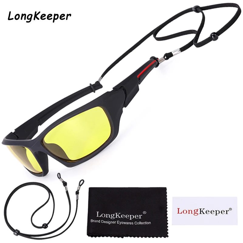 Long Keeper Night Vision Glasses Men Polarized Driving Sunglasses Women Yellow Lens Sports Fishing Eyewaar Shades Oculos UV400