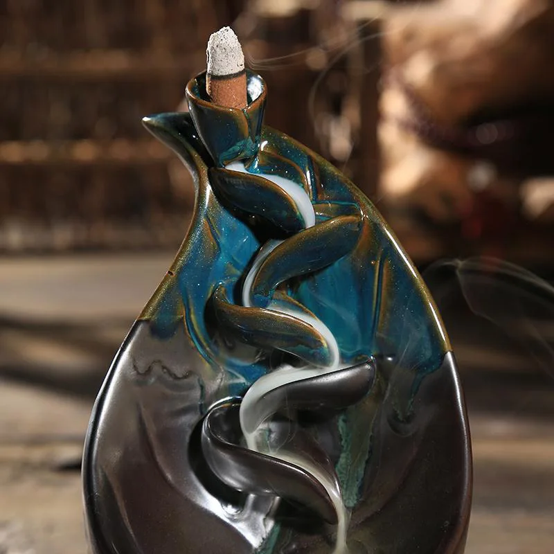 

Backflow Ceramic Incense Furnace Personalized Decoration for Home Office C1