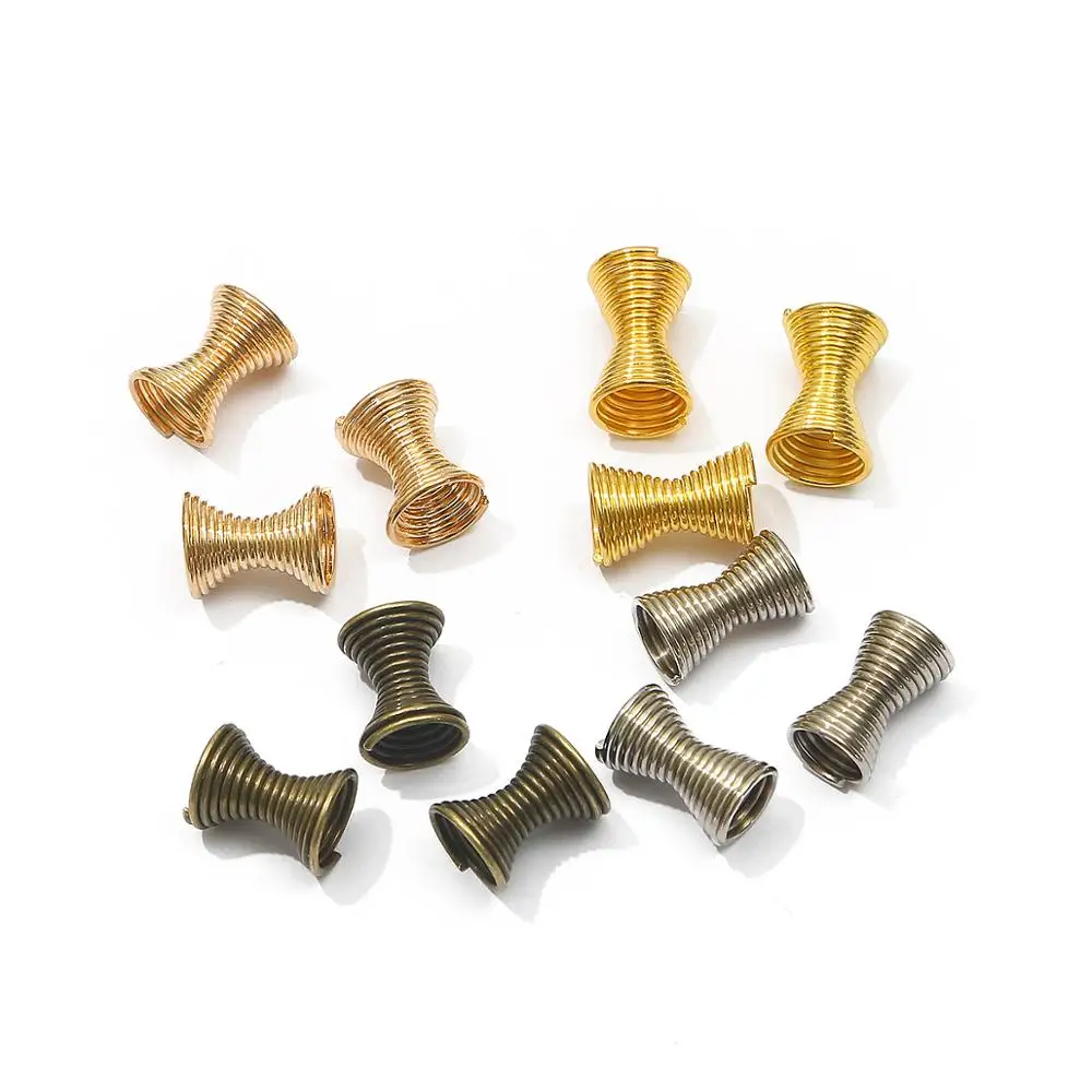 30 шт./лот металлическая пружинная воронка разделительные шапочки для бусин