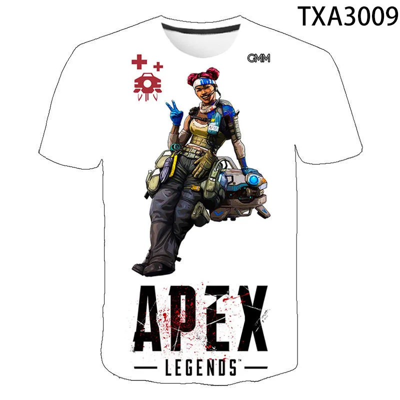3d-футболка Apex Legends для мужчин и женщин модные топы с коротким рукавом мальчиков