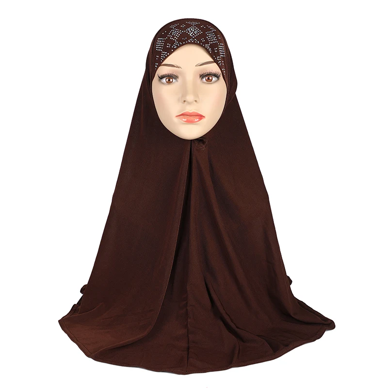 Цельный головной убор Amira Hijab Стразы мусульманский женский готовый к ношению