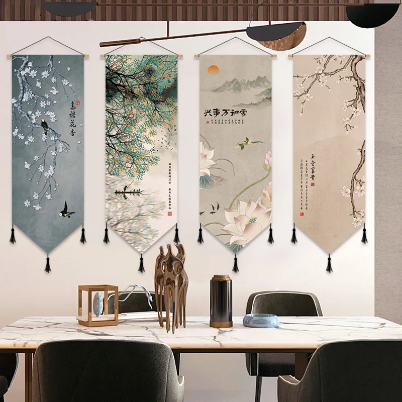 

Настенный постер в китайском стиле с изображением цветов и птиц