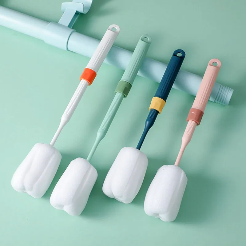 

Long Handle Telescopic Without Dead Corner Cup Brush Bottle Brush Warm Cup Sponge Small Cleaning Cup Brush NEW